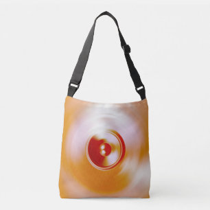 Red spinning music speaker crossbody bag