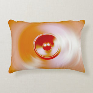 Red spinning music speaker decorative cushion