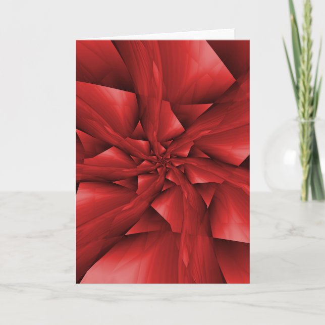 Red Spiral Arms Greeting Card (Front)