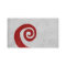 Red spiral distressed handmade business card