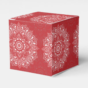 Red spiritual Indian mandala pattern Favour Box