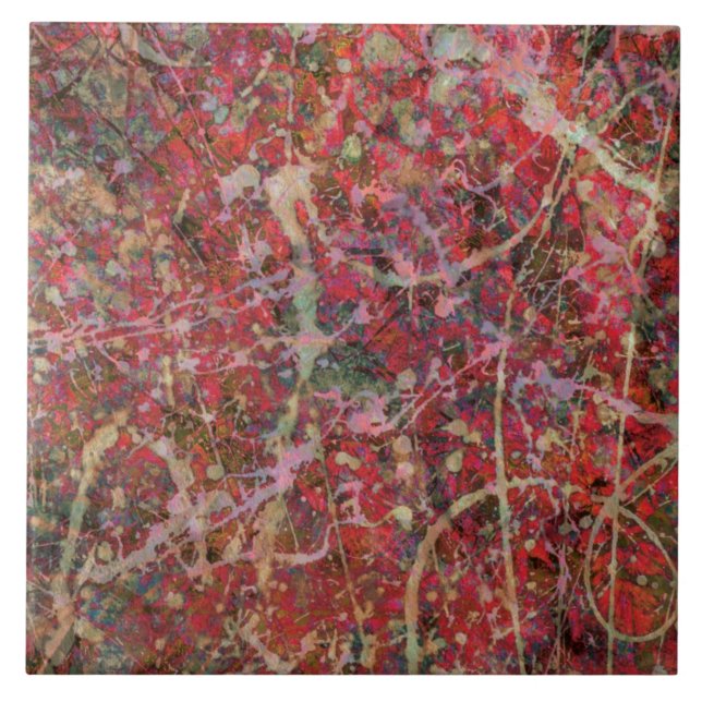 "Red Splash" Tile (Front)