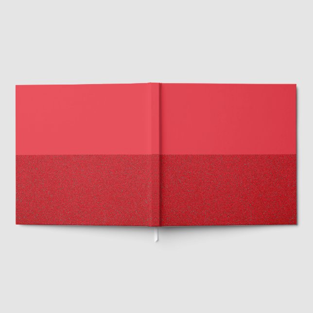 Red Split Guest Book with Custom Texture (Full)