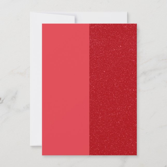 Red Split-Panel Glitter Thank-You Card – Customise (Front)