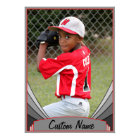 Red Sports & Athletics Custom Name & Photo Poster