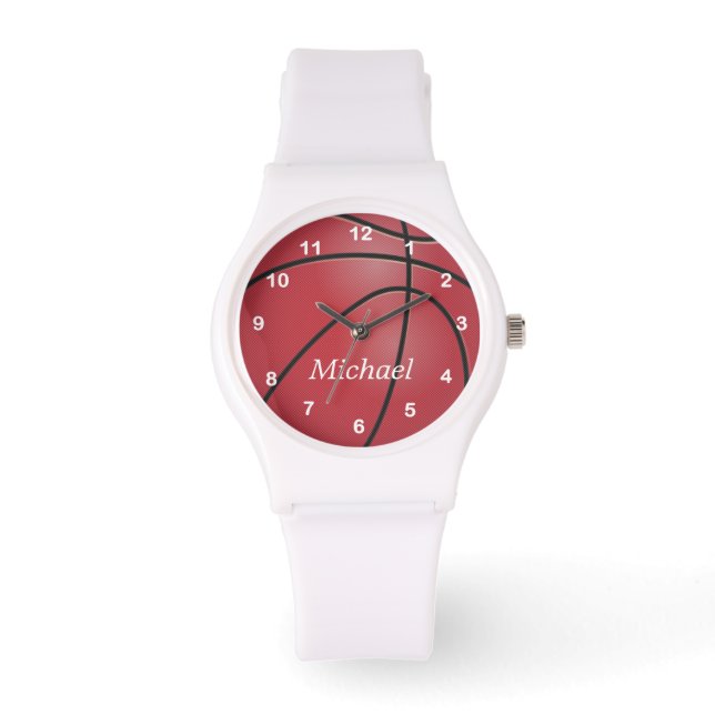 Red Sports Basketball | DIY Name Watch (Front)
