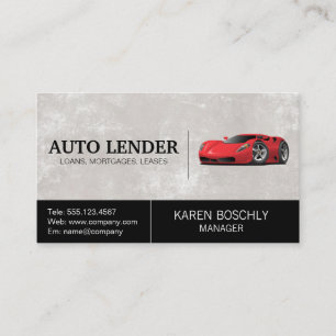 Red Sports Car   Auto Industry Business Card