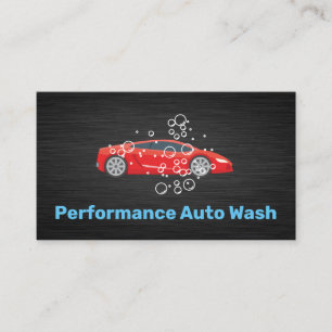 Red Sports Car Auto Wash and Detailing Business Card
