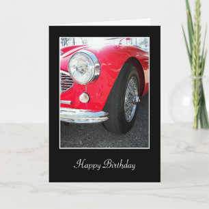 Red Sports Car for Birthday Card