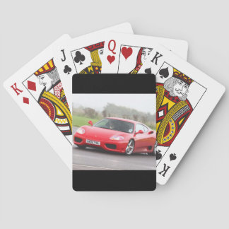 Red Sports Car Playing Cards