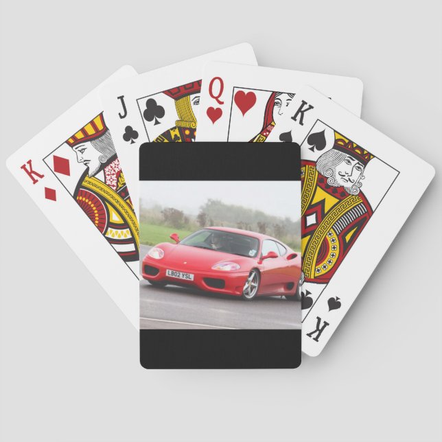 Red Sports Car Playing Cards (Back)