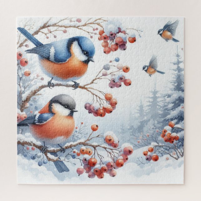 Red spots on a rowan tree in the forest jigsaw puzzle (Vertical)