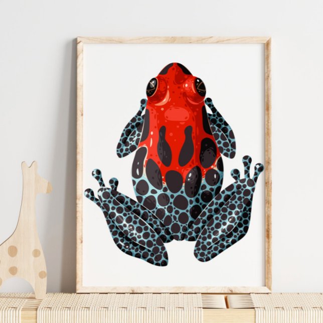Red Spotted Frog Poster | Frog Wall Print (Creator Uploaded)