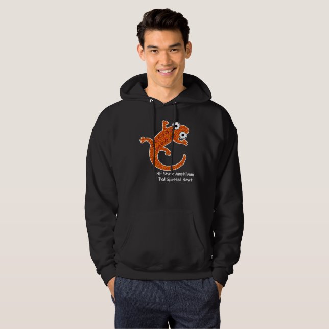 Red Spotted Newt - New Hampshire State Amphibian Hoodie (Front Full)