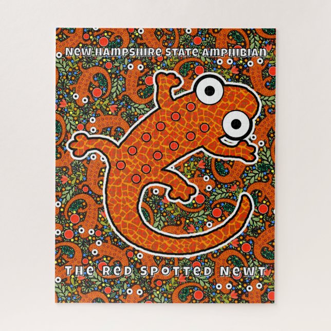 Red Spotted Newt on the Forest Floor Jigsaw Puzzle (Vertical)