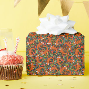 Red Spotted Newt on the Forest Floor Orange Black Wrapping Paper