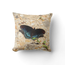 Red-Spotted Purple Butterfly Throw Pillow