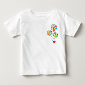 Red, spotty, child's balloon t-shirt