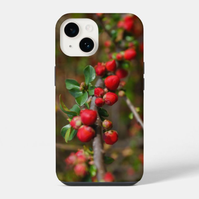 Red Spring Buds iPhone Case (Back)