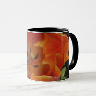red spring flower mug