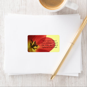Red Spring Tulip   Custom Address Label