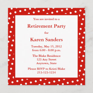Red Square Formal Party or Event Invitation