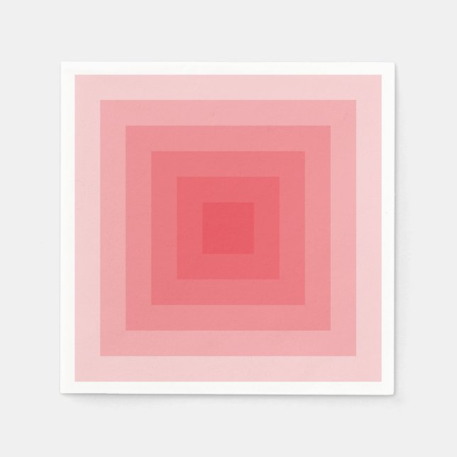 Red Square Geometric Napkin (Front)