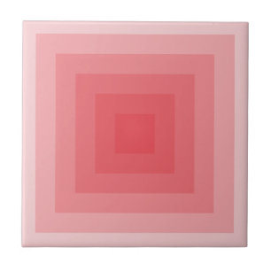 Red Square Geometric Tile