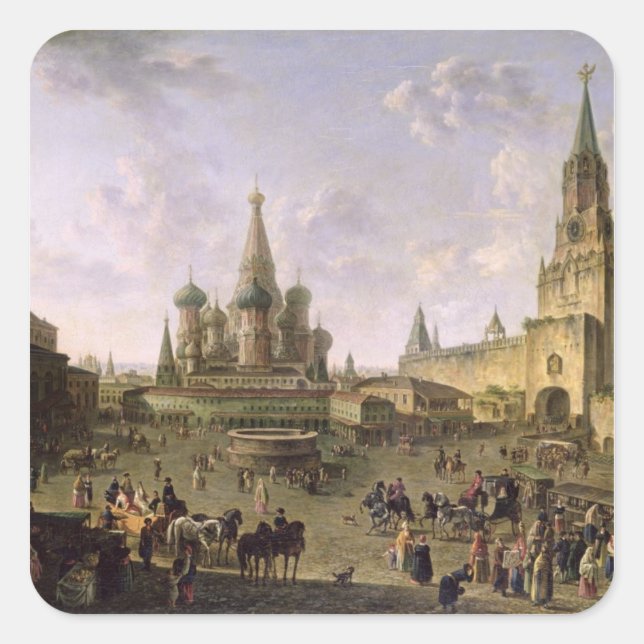 Red Square, Moscow, 1801 Square Sticker (Front)