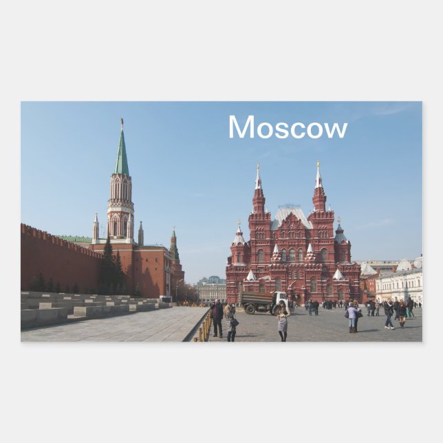 Red Square. Moscow, Russia Rectangular Sticker (Front)