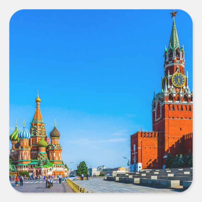 Red Square of Moscow Sticker (Front)