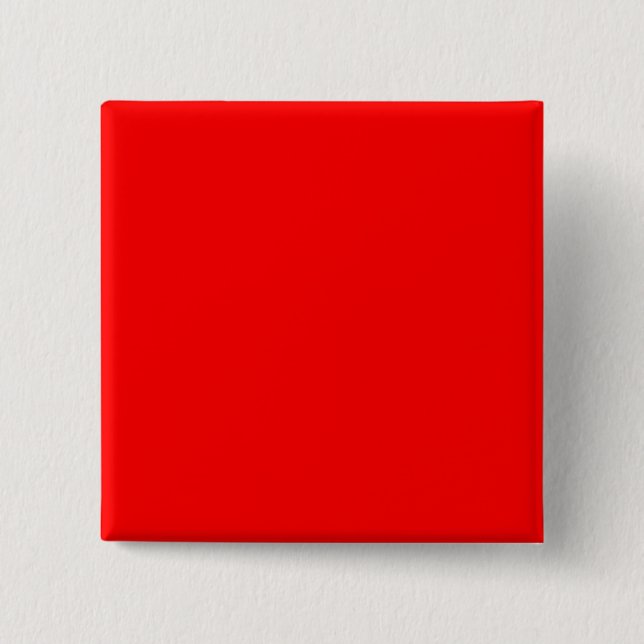 Red Square Pin-back Button (Front)