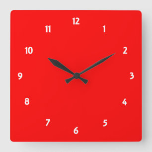 Red Square Wall Clock