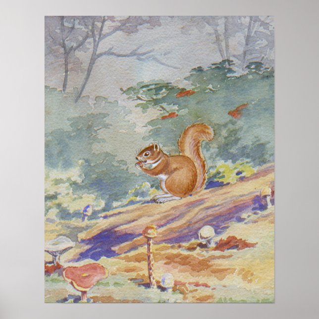 Red Squirrel 16 X 20 print (Front)