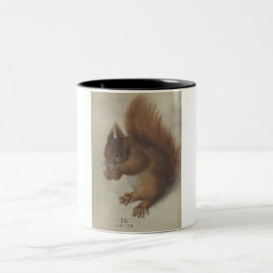 Red Squirrel (by Hans Hoffmann) Two-Tone Coffee Mug