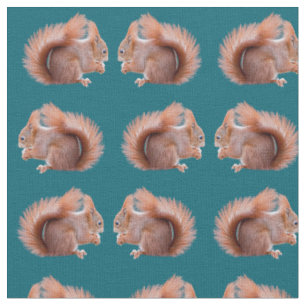 Red Squirrel Frenzy Fabric