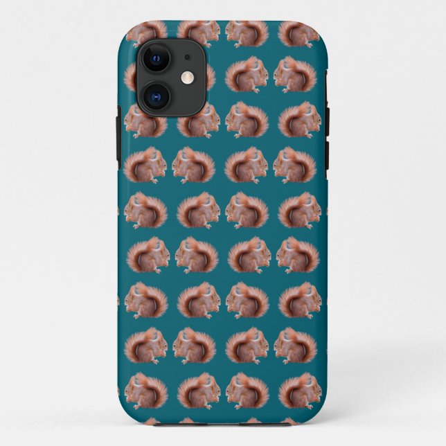 Red Squirrel Frenzy iPhone 5 Case (Back)