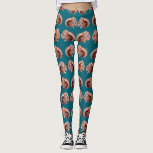 Red Squirrel Frenzy Leggings