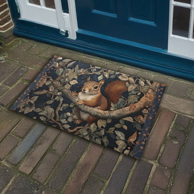 Red Squirrel in the Style of William Morris Doormat (Creator Uploaded)