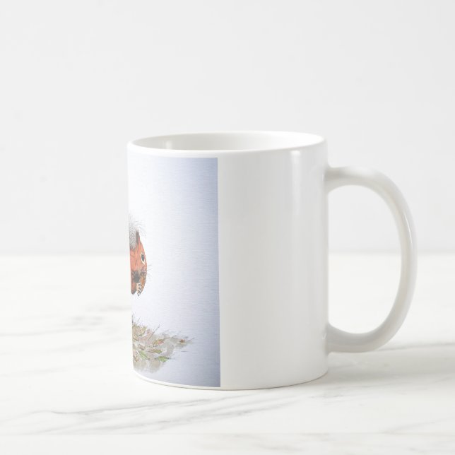 Red Squirrel pine cone Coffee Mug (Right)