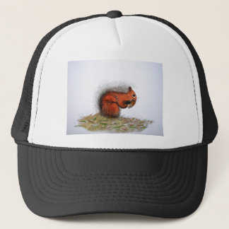 Red Squirrel pine cone Trucker Hat