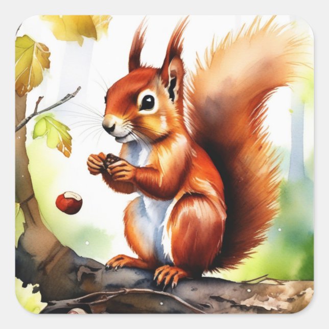Red Squirrel Stickers (Front)