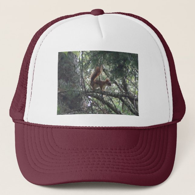 Red Squirrel Trucker Hat (Front)