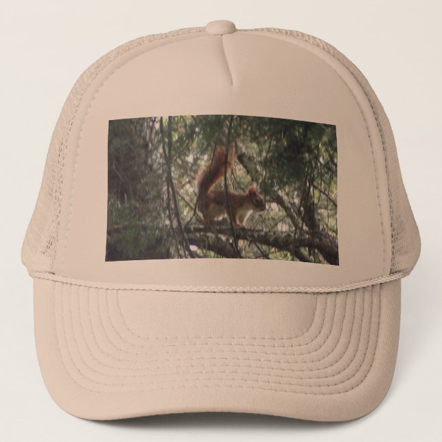 Red Squirrel Trucker Hat (Front)