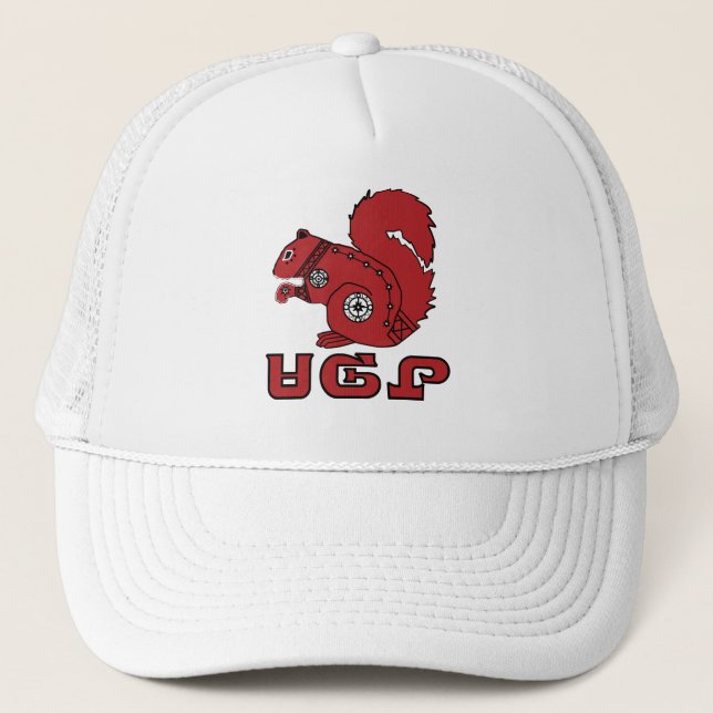 Red Squirrel Trucker Hat (Front)