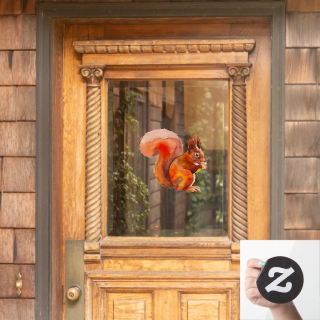 Red Squirrel With Acorn Home Decor (Home Door)
