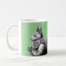 Red Squirrel with Gray Squirrel Fur Scarf (Moegi)