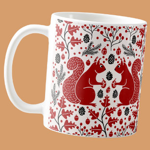 Red Squirrels in the Forest Coffee Mug