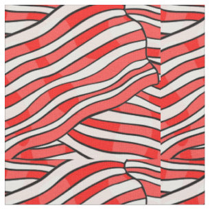 Red Srripes Flag Print Western Fabric