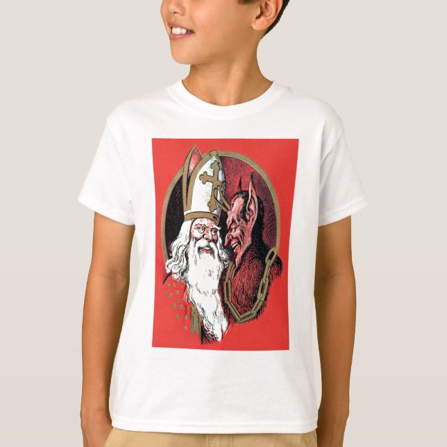 Red St Nicholas Krampus T-Shirt (Front)